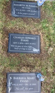 evans grave markers